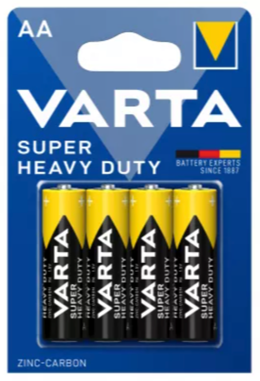 4 Baterii AA VARTA Super Heavy Duty