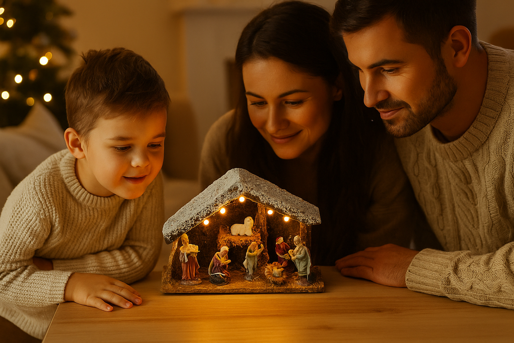 Decoratiune de Craciun Iesle cu LED